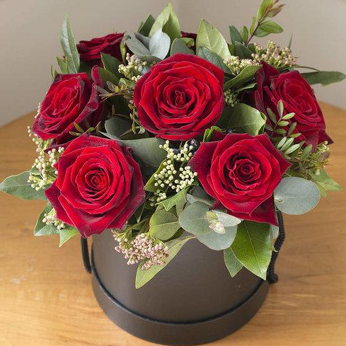 Red Roses Valentine Hat Box