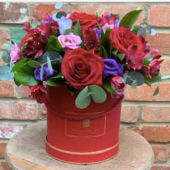 I love you....Red Rose Hat Box